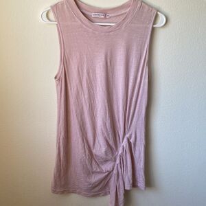 Stateside pink sleeveless T-shirt ruffles XS